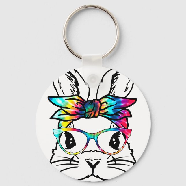 Porte-clés lapin qui meurt, rétro, vintage (Recto)
