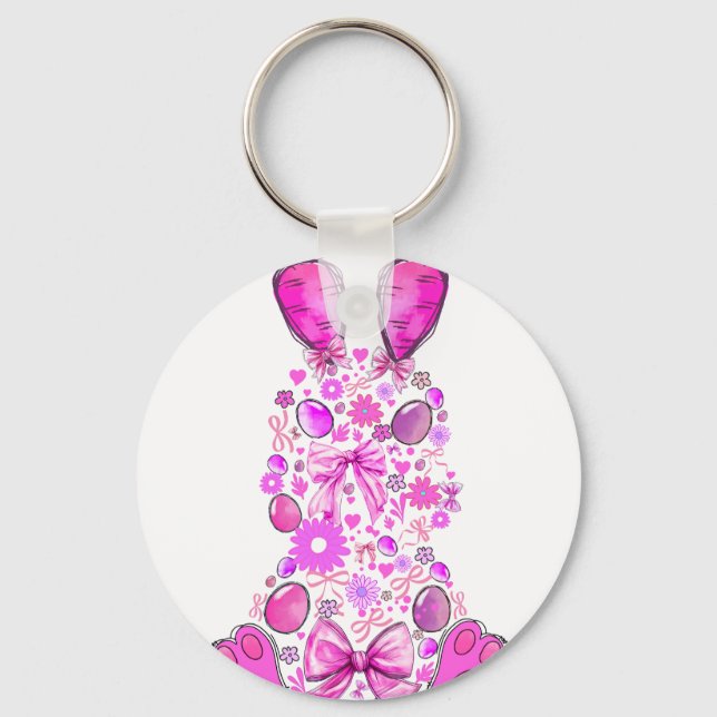 Porte-clés lapin, rétro, vintage (Recto)