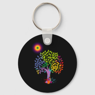 Porte-clés L'Arbre Coloré Qui Donne De La Vie À La Terre Arrê