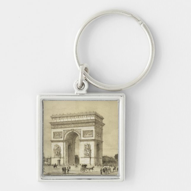 Porte-clés L'Arc de Triomphe, Paris, gravé par Auguste Bry (Devant)