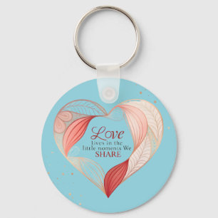 Porte-clés L'art de citation d'amour de cœur élégant –