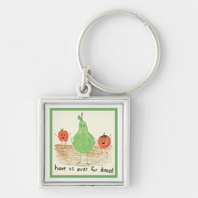 Porte-clés L'art de l'enfant, vert (Devant)