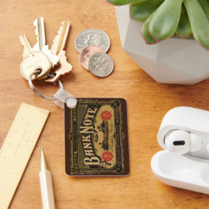 Porte-clés L'art des étiquettes de cigares vintage, finance d