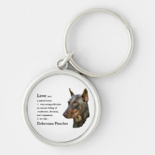 Porte-clés L'art du Doberman Pinscher L'amour est...