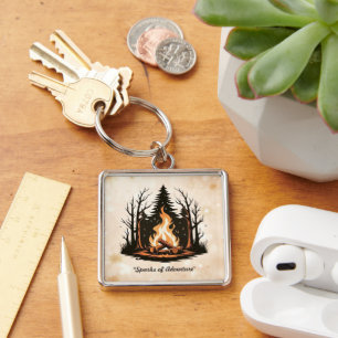 Porte-clés "L'art du feu de camp simpliste"