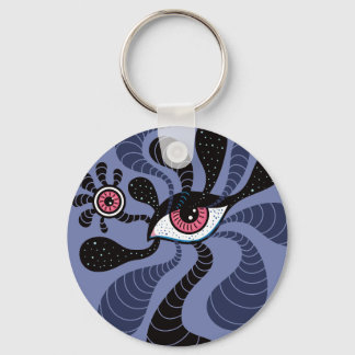 Porte-clés L'Art Hypnotique Psychédélique Déplaisant Double O