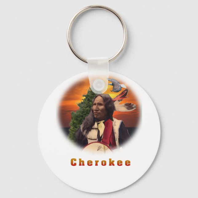 Porte-clés L'art indien Cherokee (Recto)