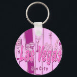 Porte-clés Las Vegas Pop Art Retro<br><div class="desc">Retro cool Las Vegas Pop Art design</div>