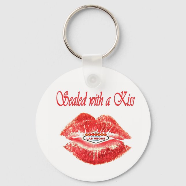 Porte-clés Las Vegas scellé avec un Porte - clé de baiser (Recto)