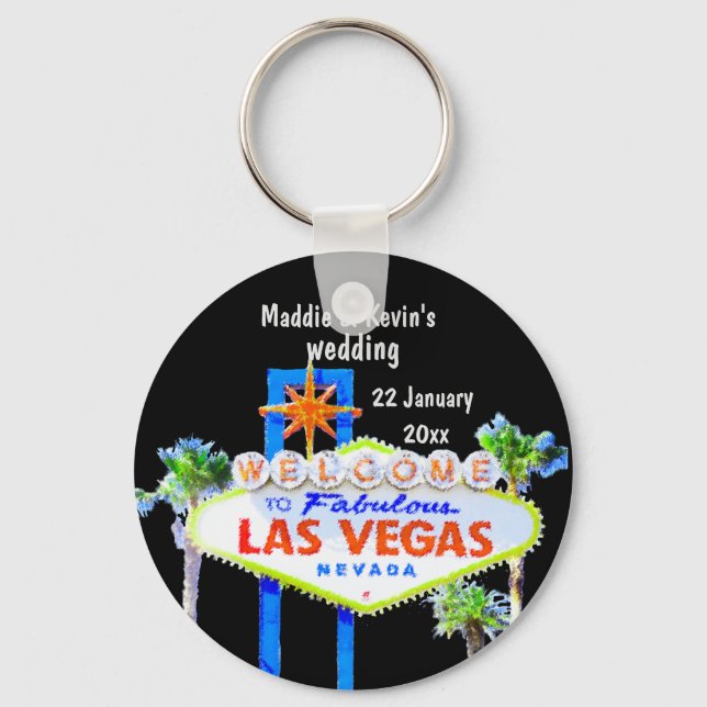 Porte-clés Las Vegas Wedding Favor (Recto)