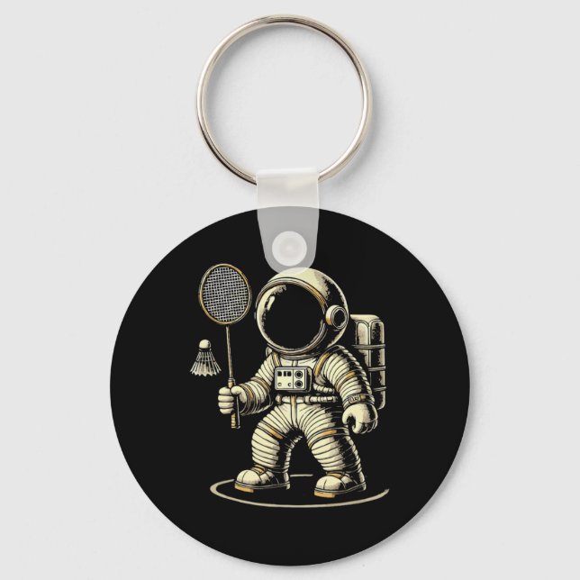 Porte-clés L'astronaute Badminton Player Navette 2 (Recto)