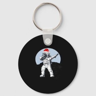 Porte-clés L'astronaute Dab Sur La Lune Graphique De Noël