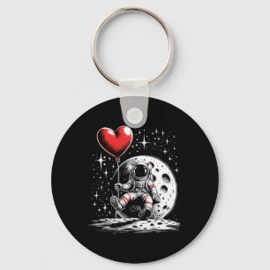 Porte-clés L'astronaute spatiale Heart Lloon Saint Valentin