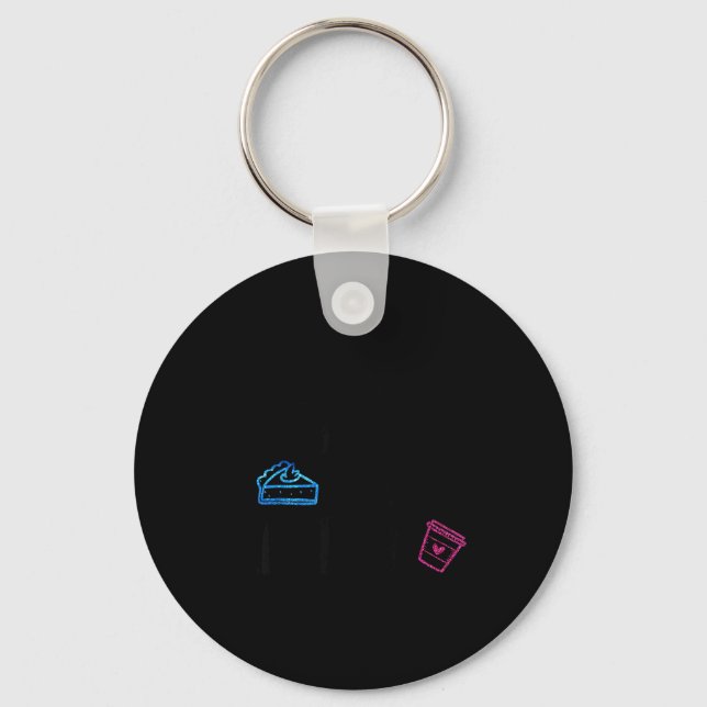 Porte-clés Lates I Thought You Said E And Lattes Funny Fitnes (Recto)