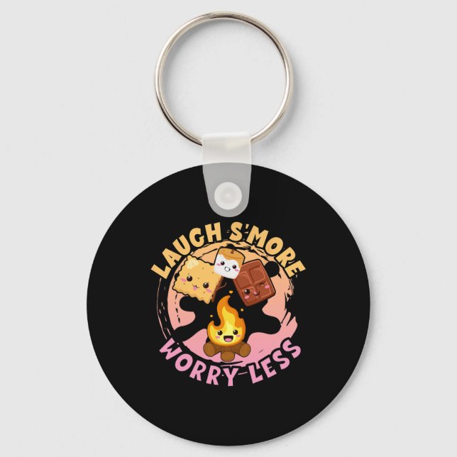 Porte-clés Laugh S'more Worry Less Weekend Clamping Children  (Recto)