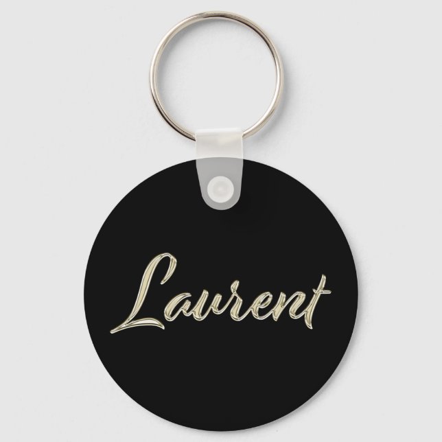 Porte-clés Laurent Name whitegold Button (Recto)
