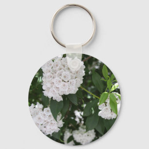 Porte-clés Laurier de montagne blanc Fleurs en forme d'étoile