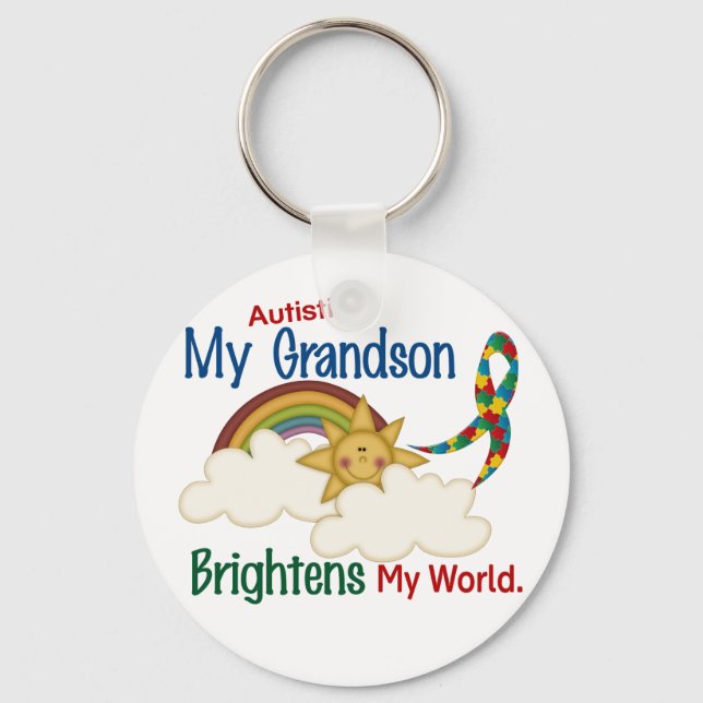 Porte-clés L'autisme BRIGHTENS MON MONDE 1 Grand-fils (Recto)