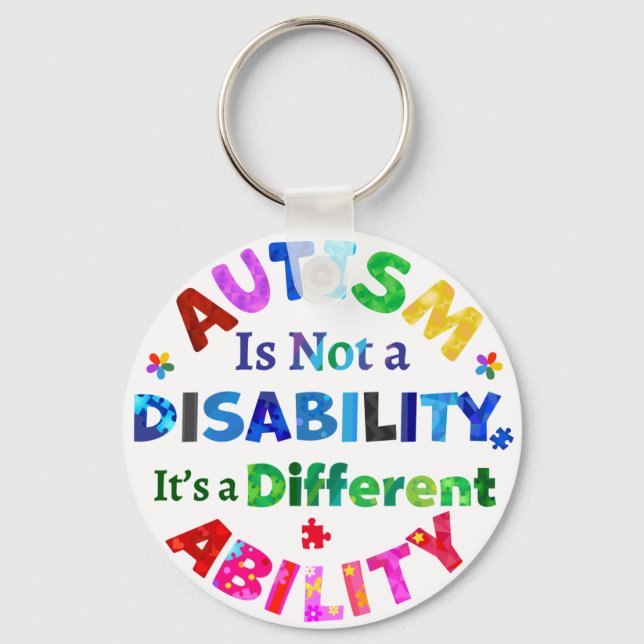 Porte-clés L'AUTISME n'est pas un handicap (Recto)