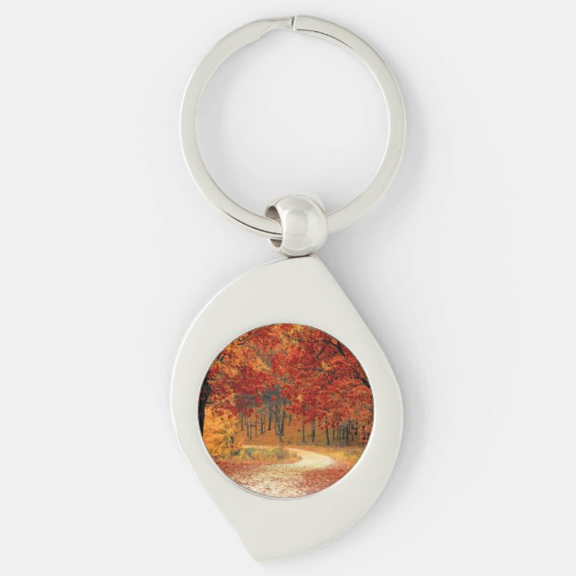 Porte-clés l'automne dans la forêt (Devant)