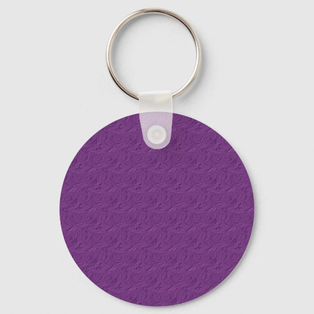 Porte-clés Lavande Rose Embossée violet (Recto)