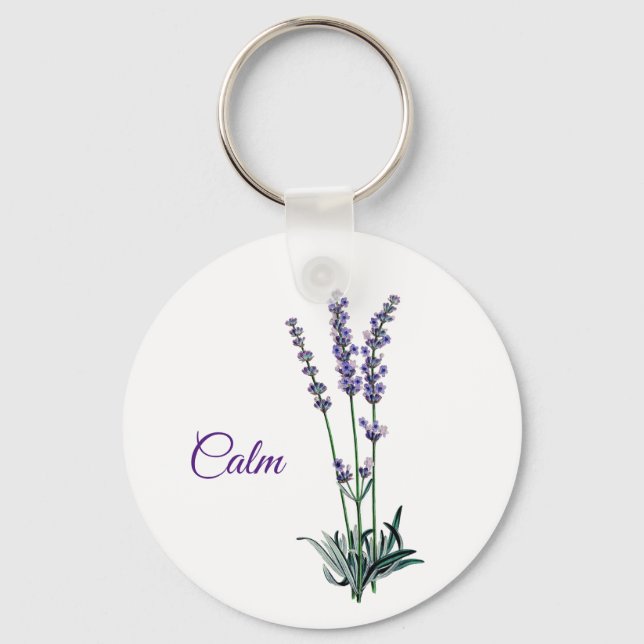 Porte-clés Lavender Flower Calm Keychain (Recto)
