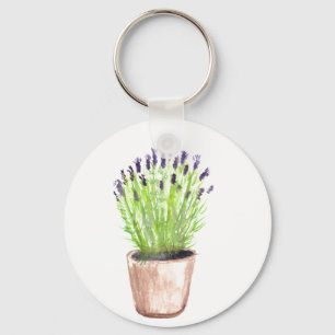 Porte-clés Lavender herbe pot plante carreau de la boisson co