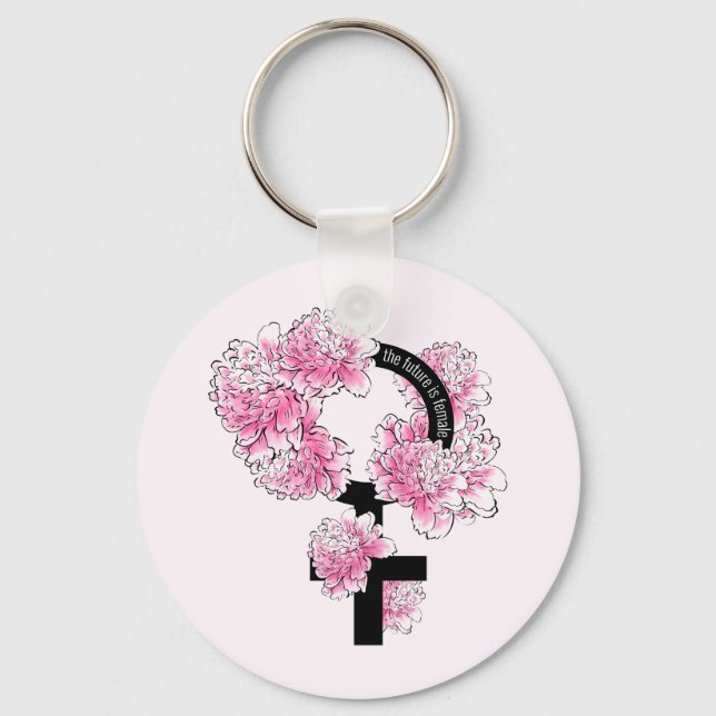 Porte-clés L'avenir est féminin (Recto)
