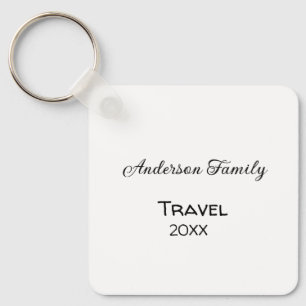 Porte-clés L'aventure de voyage de vacances de nom de famille