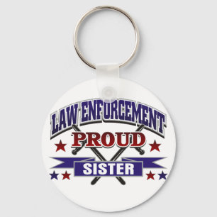 Porte-clés Law Enforcement Proud Sister
