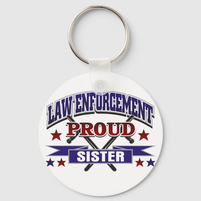 Porte-clés Law Enforcement Proud Sister (Recto)