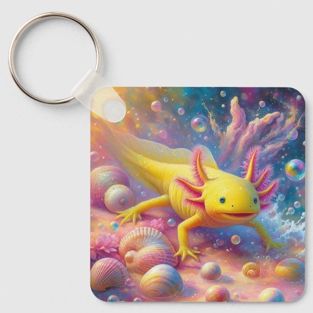 Porte-clés L'Axolotl Joyeux (Recto)