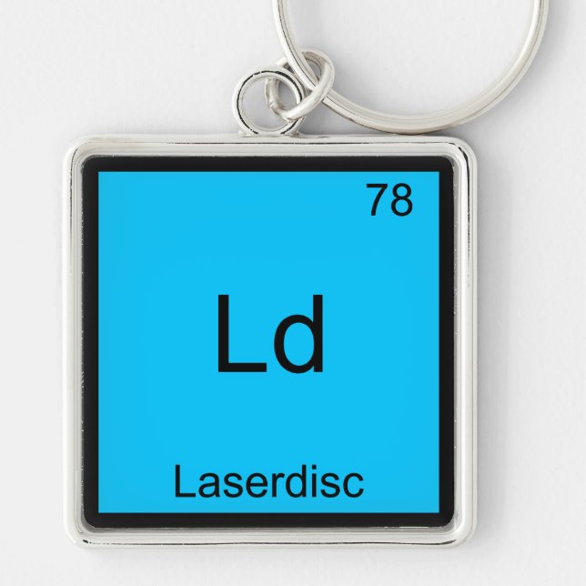 Porte-clés Ld - Laserdisc T-Shirt Symbole d'Élément de Chimie (Devant)