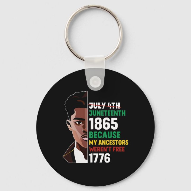Porte-clés Le 4 Juillet 1865 Parce Que Mes Ancêtres Étaient (Recto)