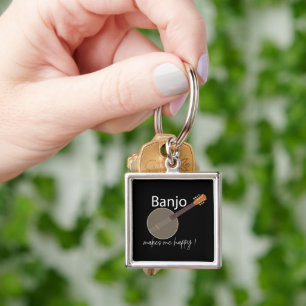 Porte-clés Le banjo me rend heureux