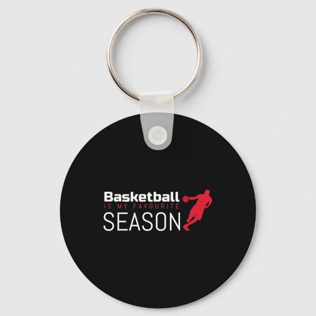 Porte-clés Le Basket-Ball Est Ma Saison Favorite Dribble (Recto)