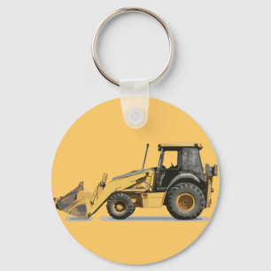 Porte-clés Le bêcheur d'excavatrice de construction le plus