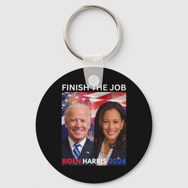 Porte-clés Le biden de l'emploi Harris 2024 Démocrates-Tee Po (Recto)