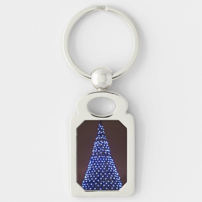 Porte-clés Le bleu allume l'arbre de Noël (Devant)