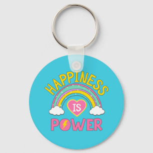 Porte-clés Le bonheur est Power Rainbow