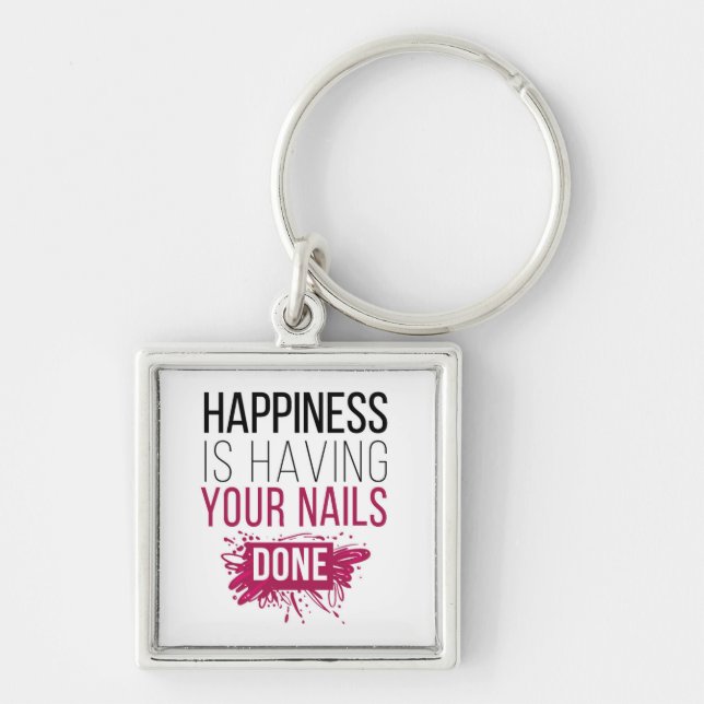 Porte-clés Le bonheur mignon a vos clous faits (Devant)