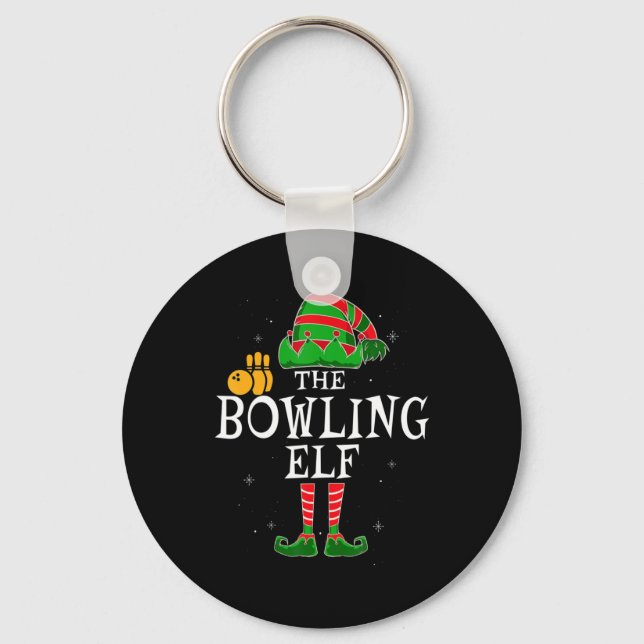 Porte-clés Le Bowling Elf Group fait la jonction de Noël fami (Recto)