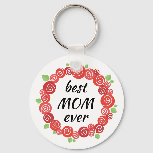 Porte-clés Le cadeau de la fête de la mère, la meilleure mama (Recto)
