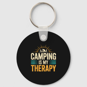Porte-clés Le camping est ma thérapie