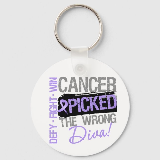 Porte-clés Le Cancer A Choisi Le Mauvais Diva (Recto)