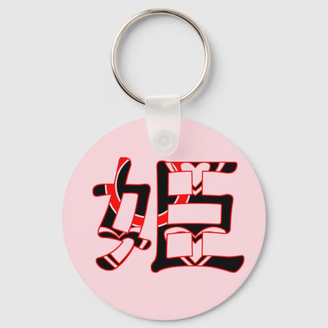 Porte-clés Le caractère kanji de la princesse (Recto)