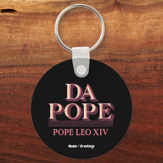 Porte-clés Le cardinal Robert Prevost et l'ascension du pape  (Recto)