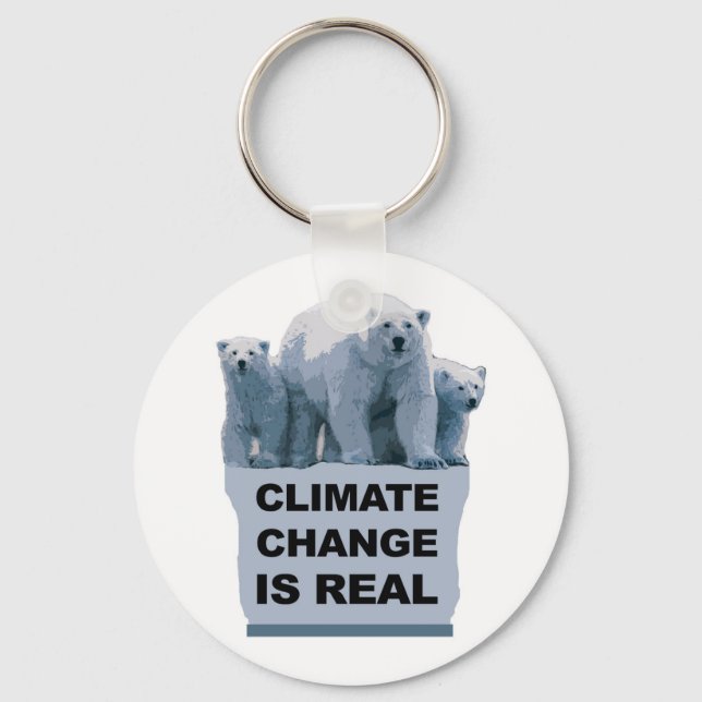 PORTE-CLÉS LE CHANGEMENT CLIMATIQUE EST RÉEL (Recto)
