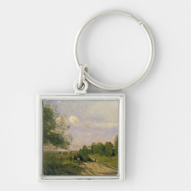 Porte-clés Le chariot, souvenir de Saintry, 1874 (Devant)