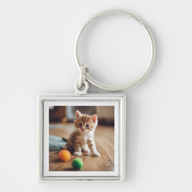 Porte-clés le chat aimant (Devant)